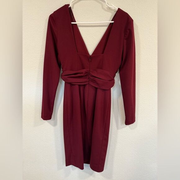 Dress the Population Burgundy Drew Mini Dress, Size Small - Picture 6 of 9